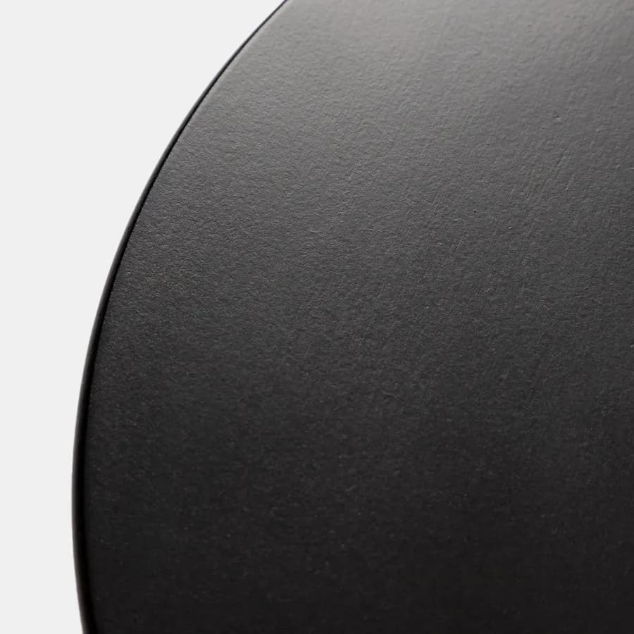 Tavolino rotondo 40 cm in legno cannettato nero - Doncaster