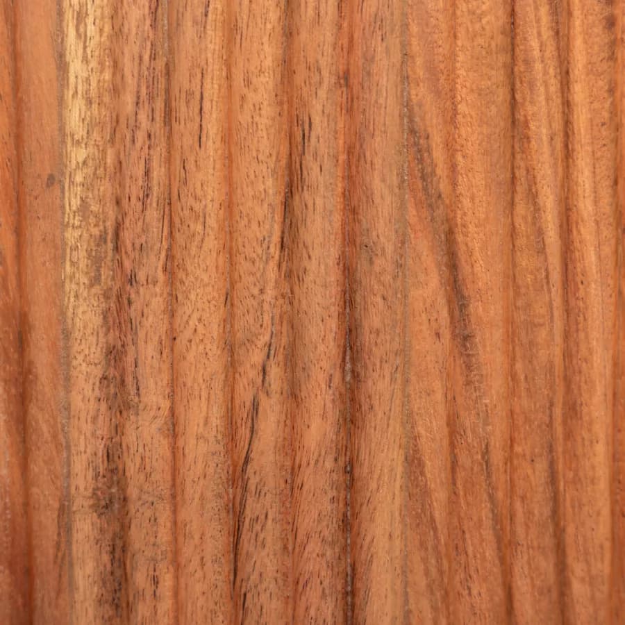 Tavolino rotondo 40 cm in legno di acacia cannettato - Freia Stone