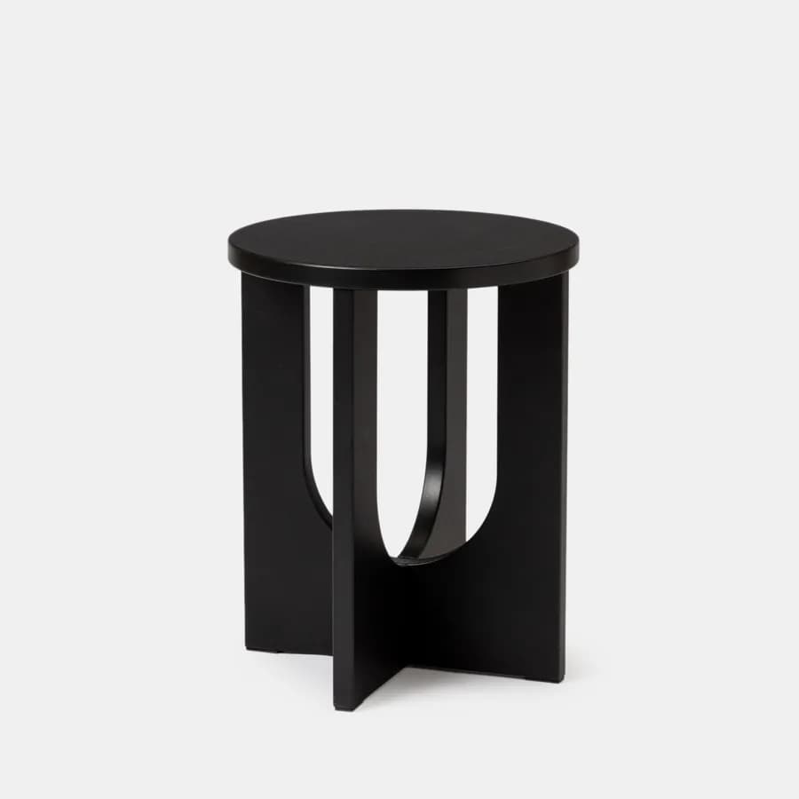 Tavolino rotondo 40x50h cm nero opaco - Malachi