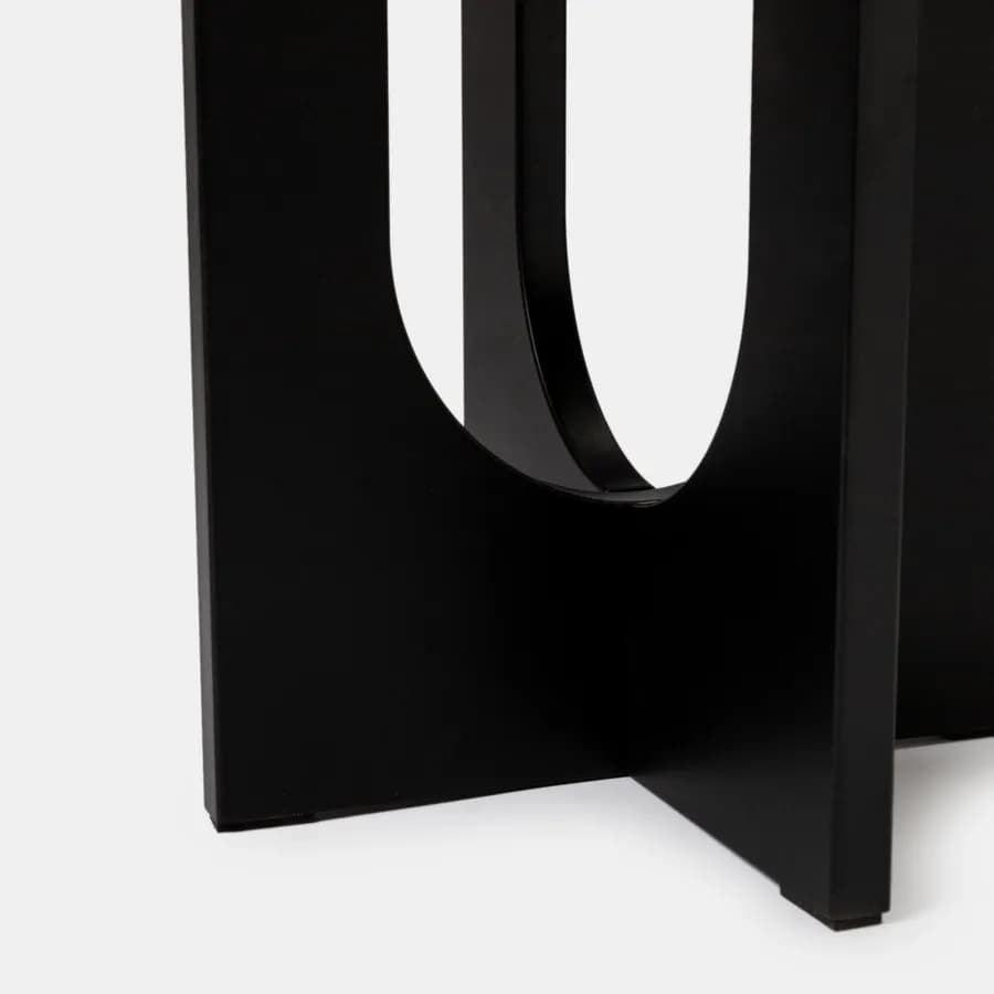 Tavolino rotondo 40x50h cm nero opaco - Malachi