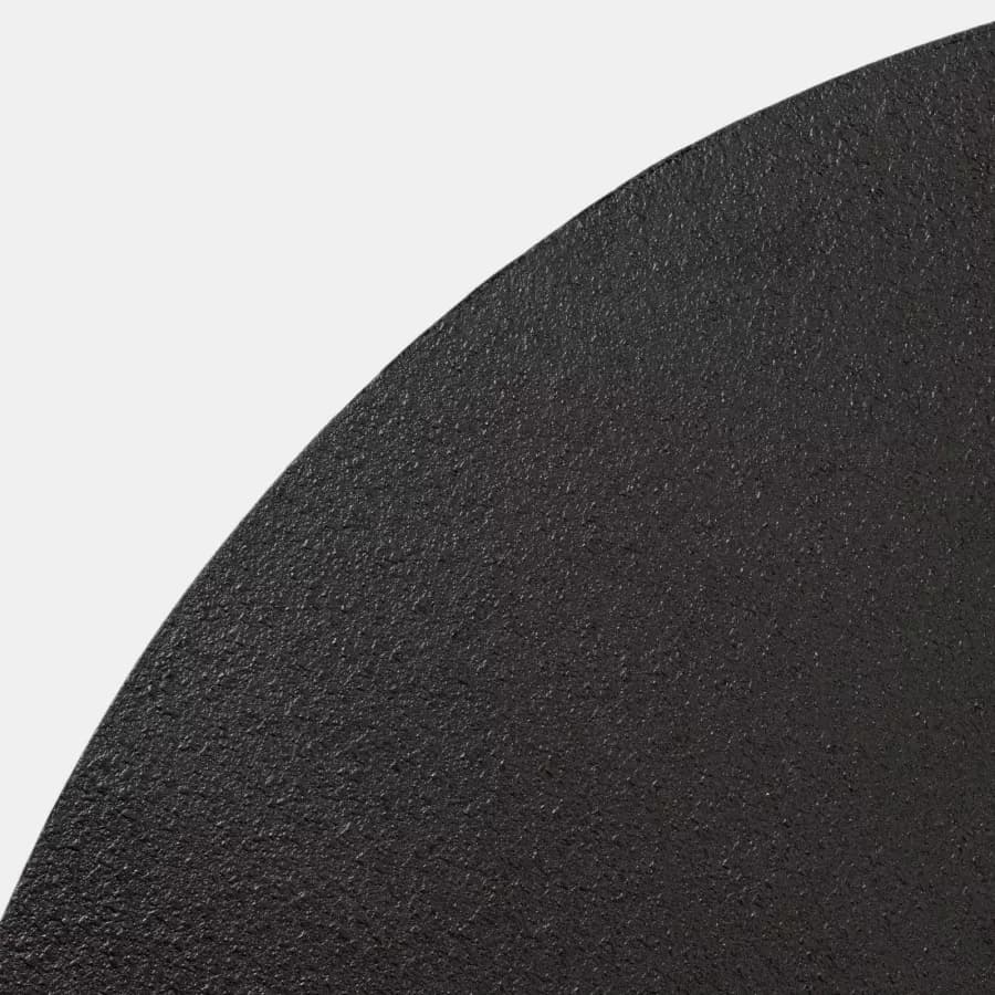Tavolino rotondo 80x40h cm nero effetto pietra - Benson