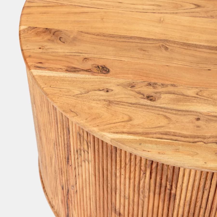 Tavolino rotondo 85 cm in legno di acacia - Freia Acacia