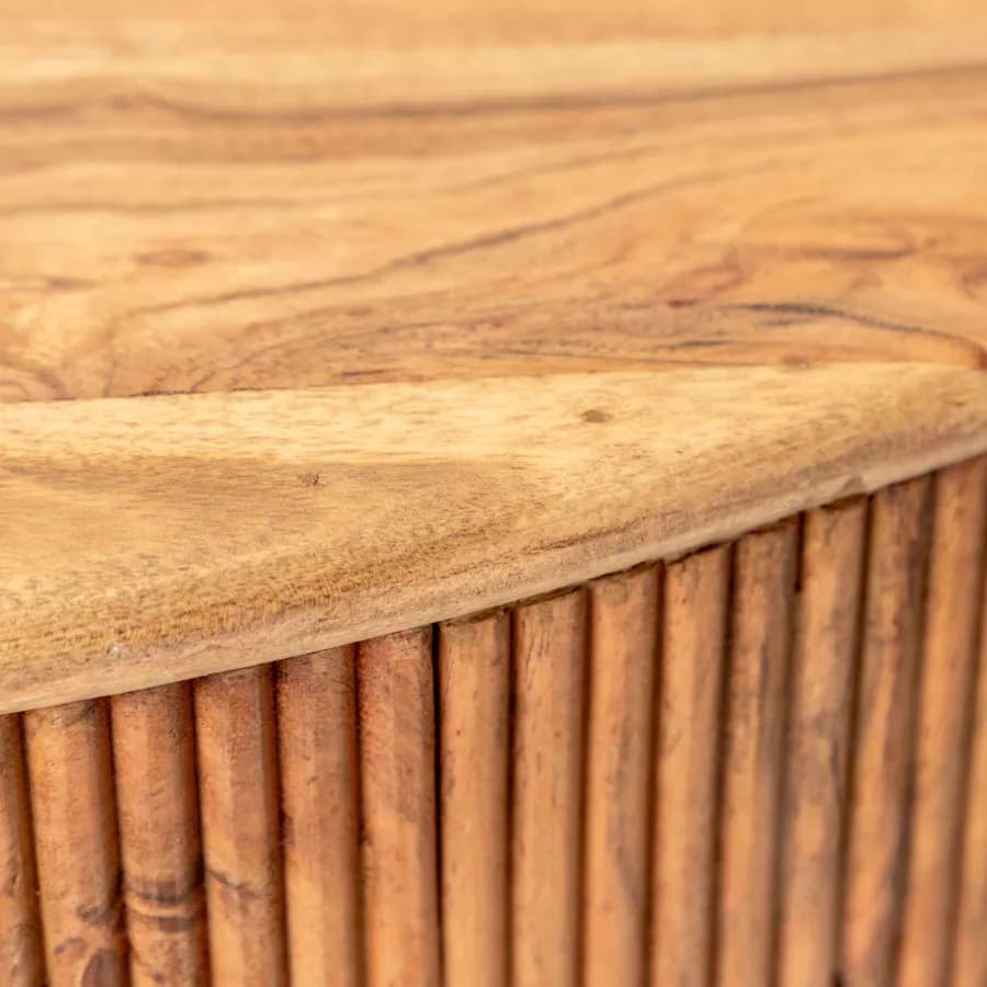Tavolino rotondo 85 cm in legno di acacia - Freia Acacia
