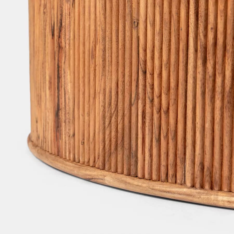 Tavolino rotondo 85 cm in legno di acacia - Freia Acacia