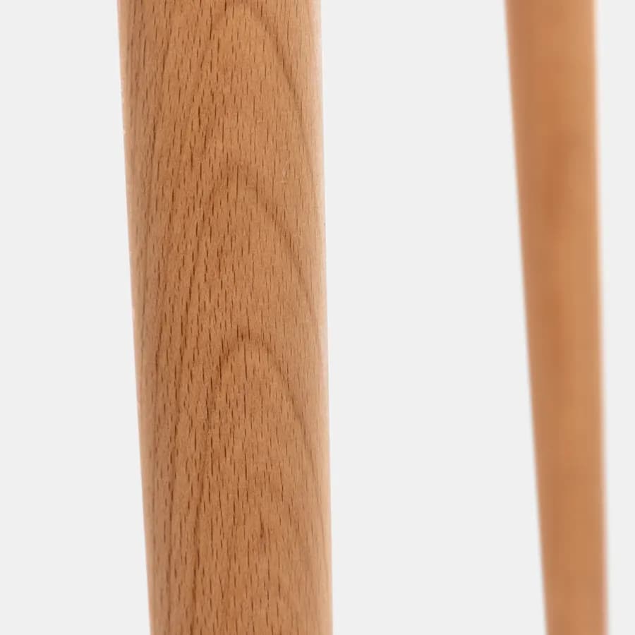 Tavolino 50 cm in polipropilene bianco e gambe in legno - Zebrina
