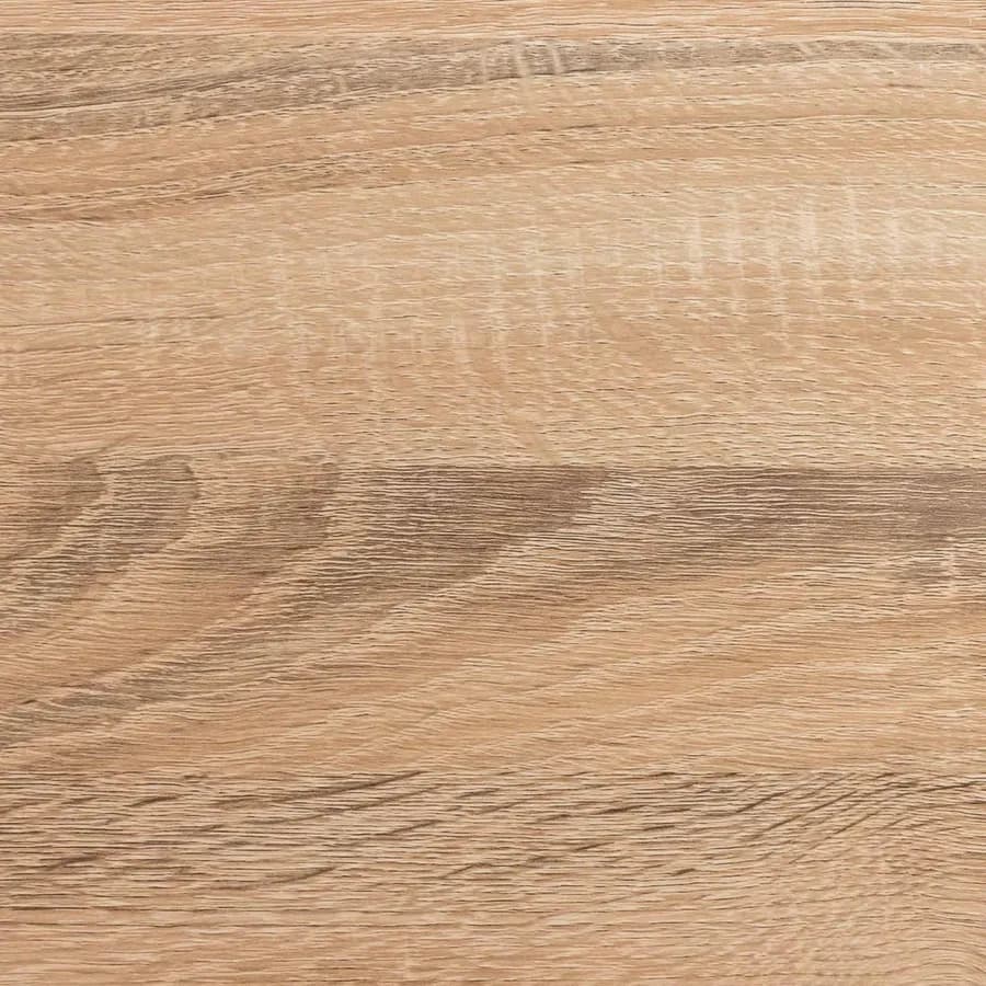 Tavolino 60 cm in metallo nero e legno rovere - Breeze