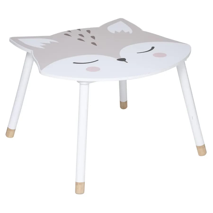 Tavolino volpe per bambini 62x43h cm in legno - Leery