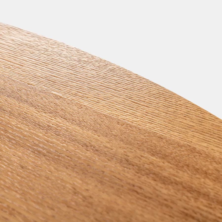 Tavolo da pranzo rotondo 120 cm con piano in rovere e struttura nera - Lizel