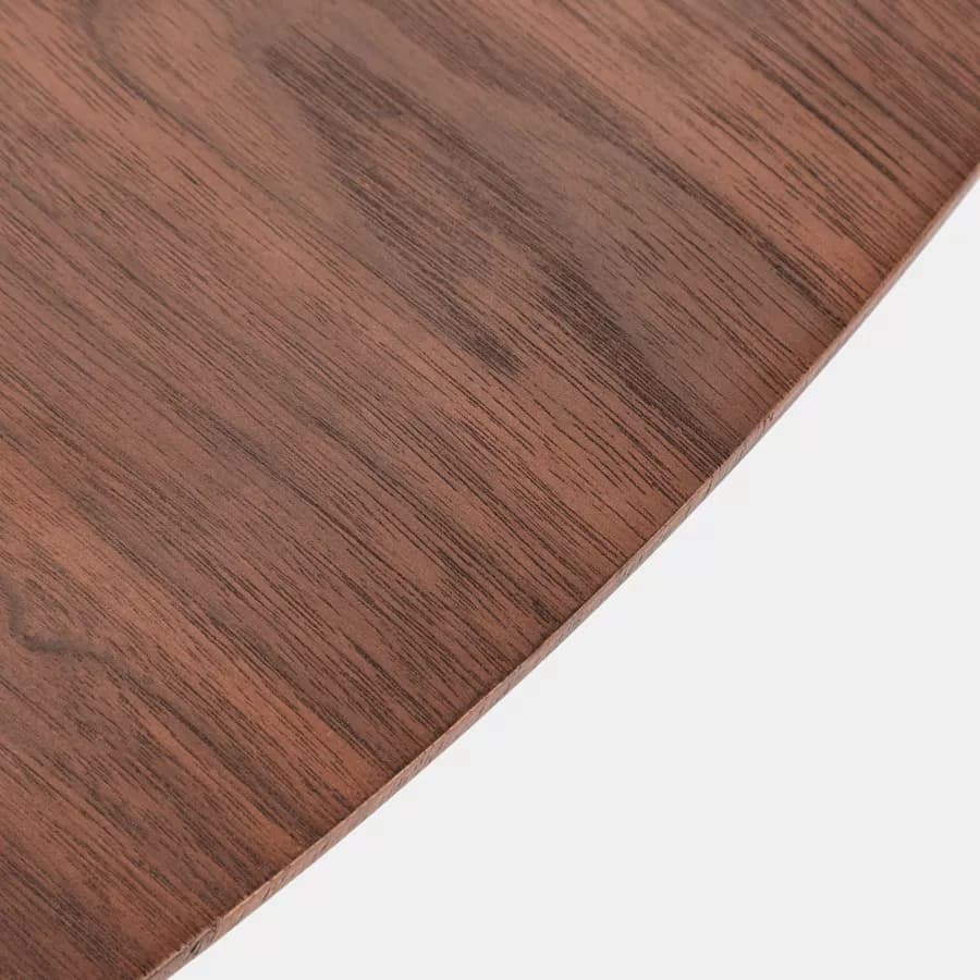 Tavolo da pranzo rotondo 120 cm effetto rovere e gambe in metallo nero - Trico