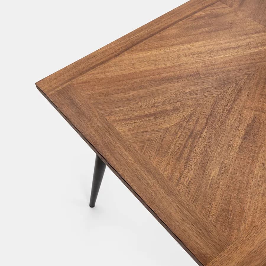 Tavolo 140x80 cm in legno rovere con gambe nere - Faison