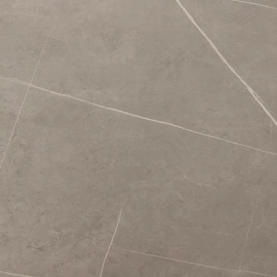 Tavolo 160x90 cm con piano in ceramica effetto marmo grigio e gambe nere - Civitas