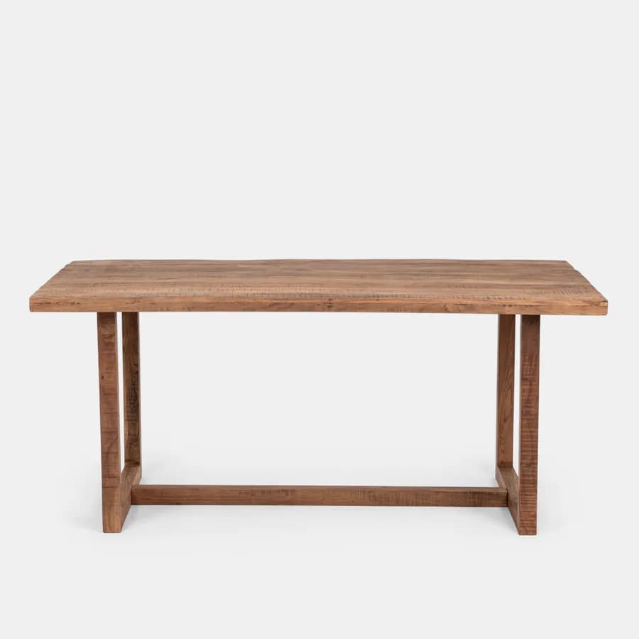 Tavolo 175x90 cm in legno di acacia 45 mm e gambe a U 5x5 - Freia Acacia