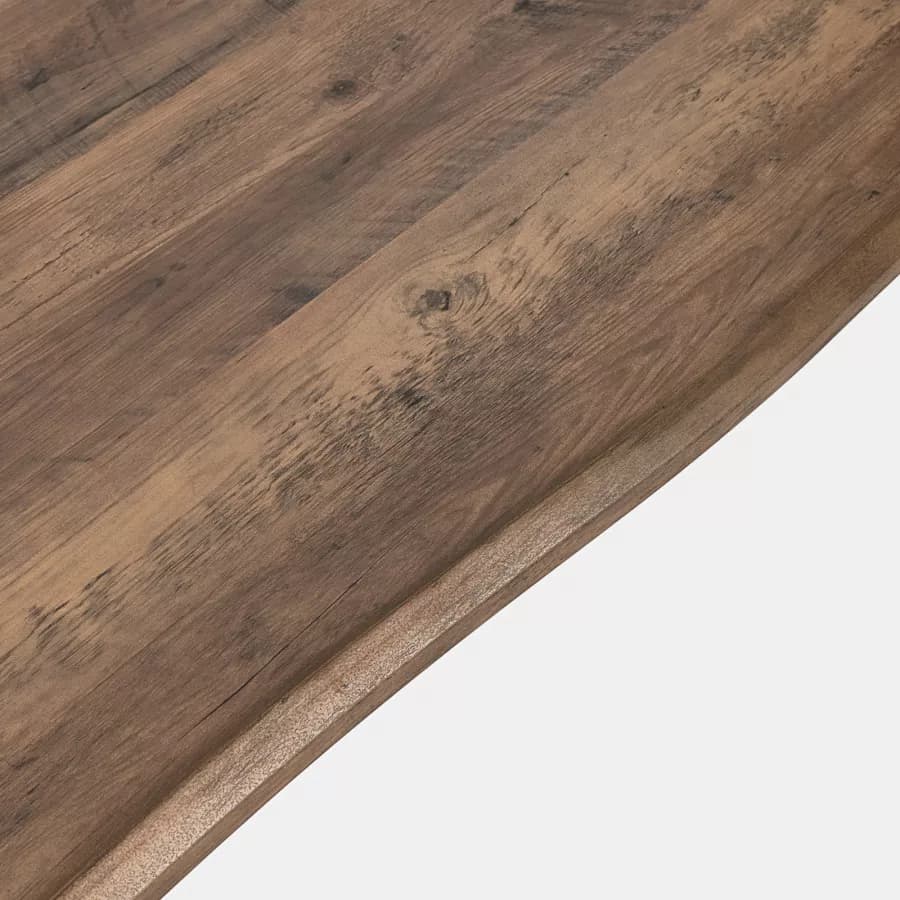 Tavolo 180x90 cm con piano in legno e gambe nere - Dillon
