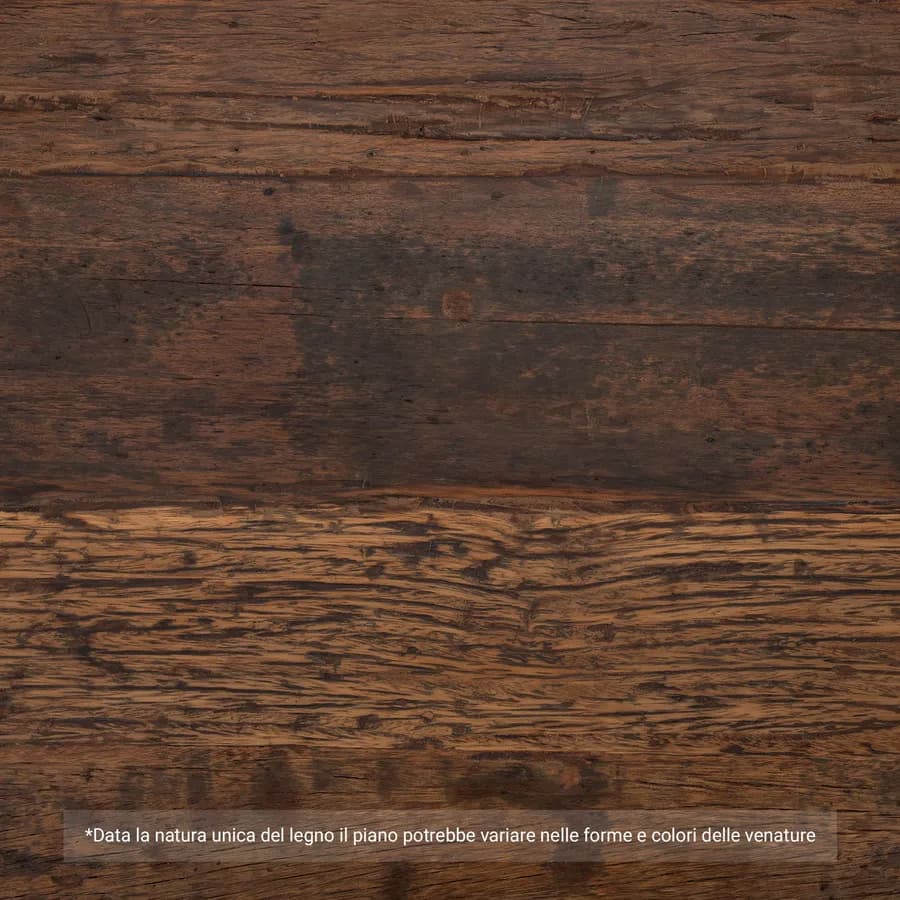 Tavolo 200x100 cm piano in legno di acacia 25 mm e gambe a U 5x5 in metallo cromo - Freia Wood
