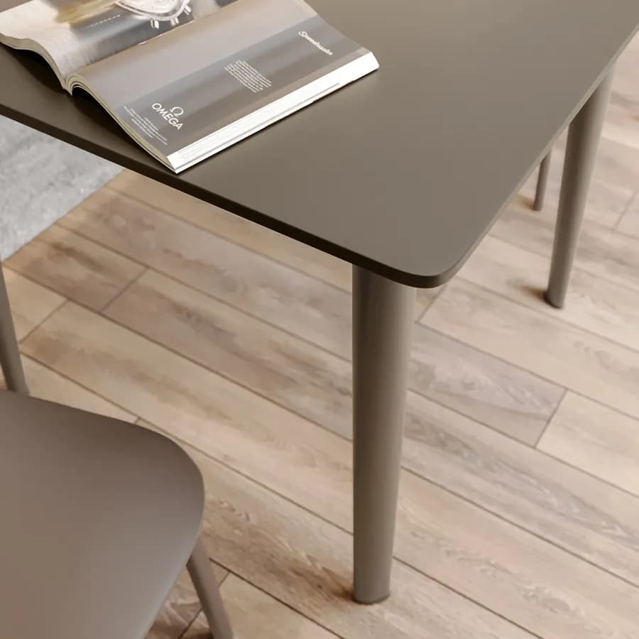 Tavolo 80x80 cm in polipropilene cacao - Qalis