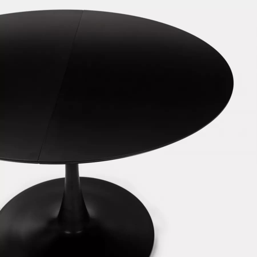 Tavolo allungabile 100-140x100 cm in legno nero - Tulipano