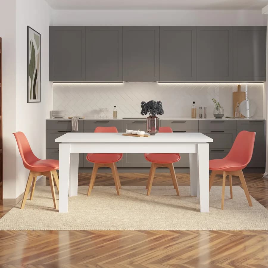 Tavolo allungabile 160-210x80 cm bianco - Amigo