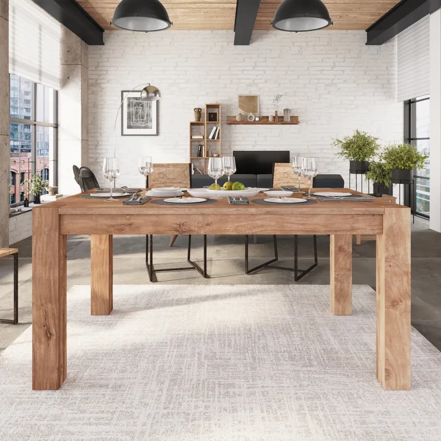 Tavolo allungabile 160-260x100 cm in legno sheesham - Freia Sheesham