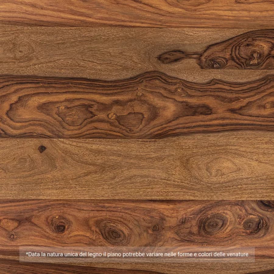 Tavolo allungabile 180-280x100 cm in legno sheesham - Freia Sheesham