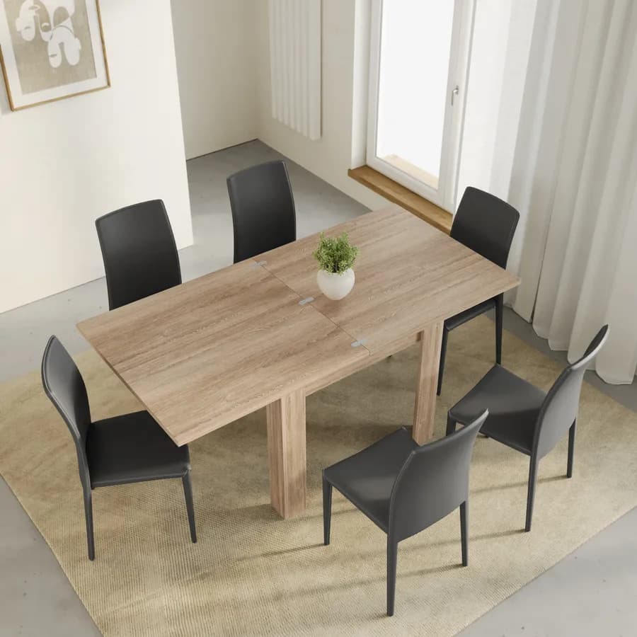 Tavolo allungabile 90-180x90 cm rovere - Riku
