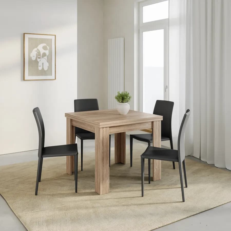 Tavolo allungabile 90-180x90 cm rovere - Riku