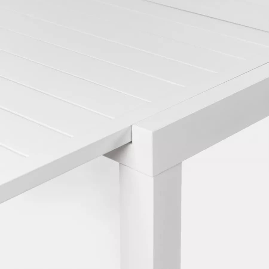 Tavolo da pranzo allungabile 200/300x100 cm in alluminio bianco - Carioca