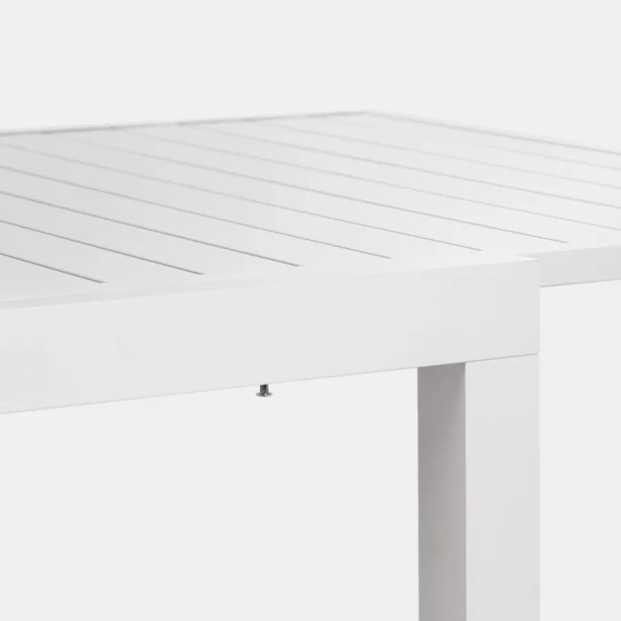 Tavolo da pranzo allungabile 200/300x100 cm in alluminio bianco - Carioca