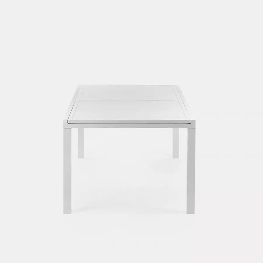 Tavolo da pranzo allungabile 200/300x100 cm in alluminio bianco - Carioca