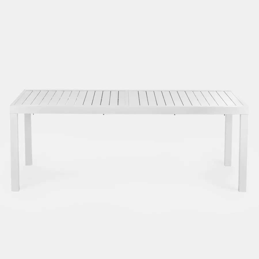 Tavolo da pranzo allungabile 200/300x100 cm in alluminio bianco - Carioca