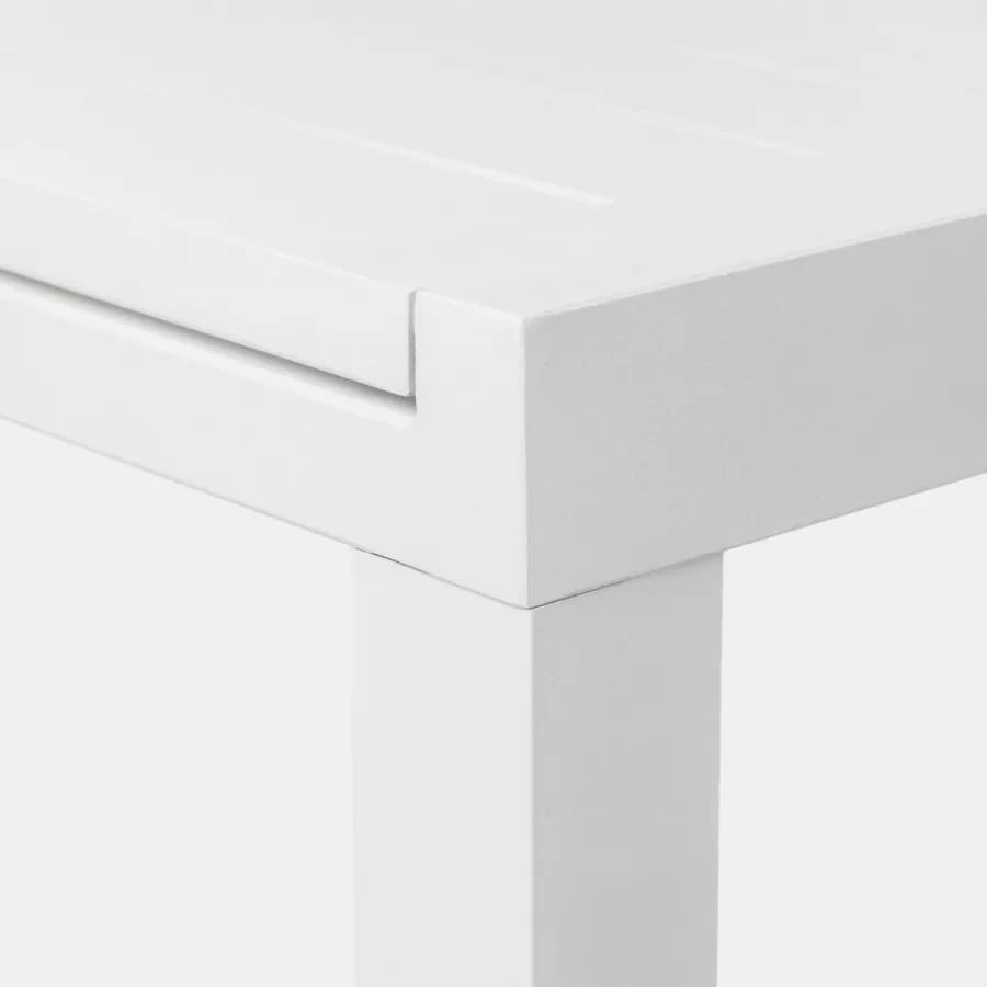 Tavolo da pranzo allungabile 200/300x100 cm in alluminio bianco - Carioca