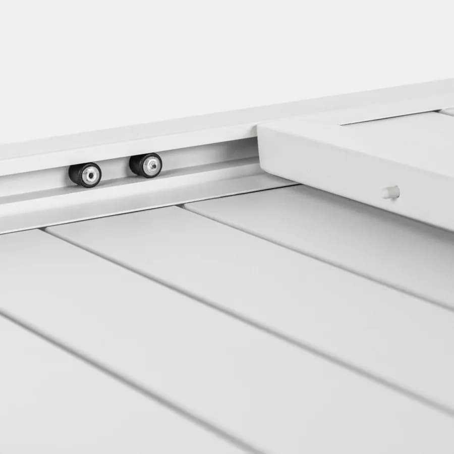 Tavolo da pranzo allungabile 200/300x100 cm in alluminio bianco - Carioca