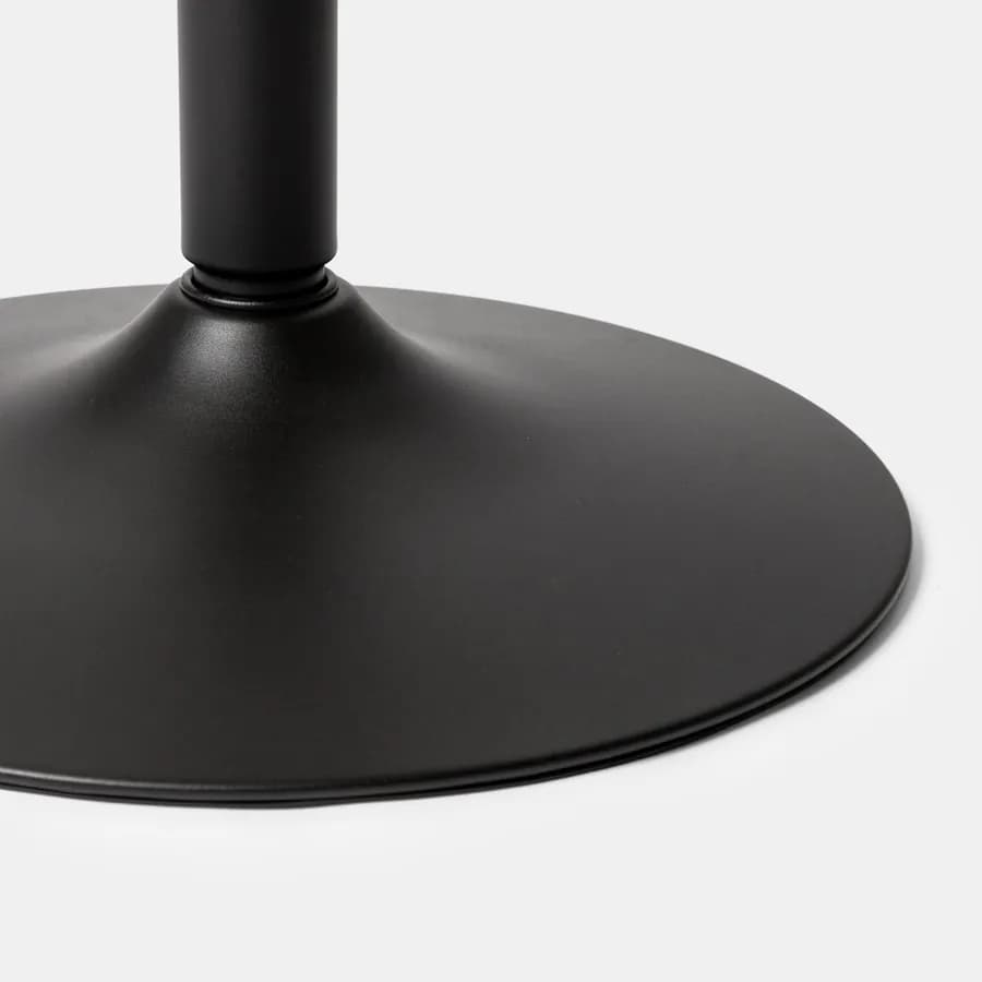 Tavolo alto rotondo 70 cm piano in rovere e metallo nero - Dynamo