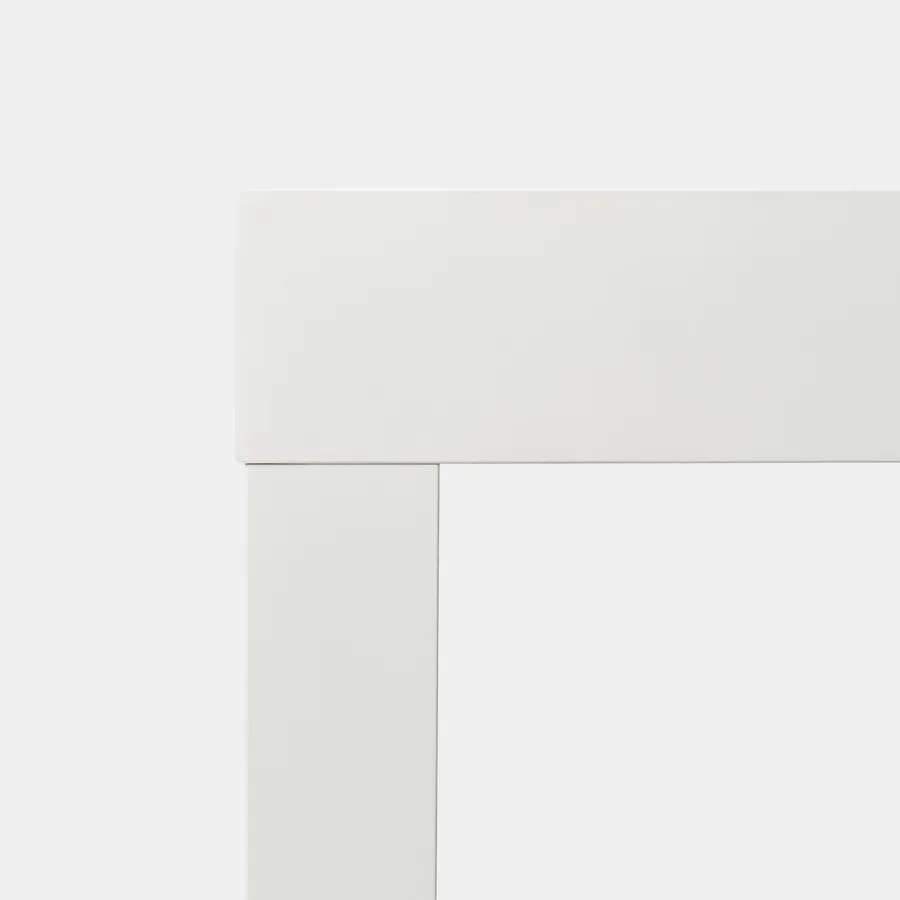 Tavolo da esterno allungabile 135/270x90 cm in alluminio bianco con top in vetro - Carioca