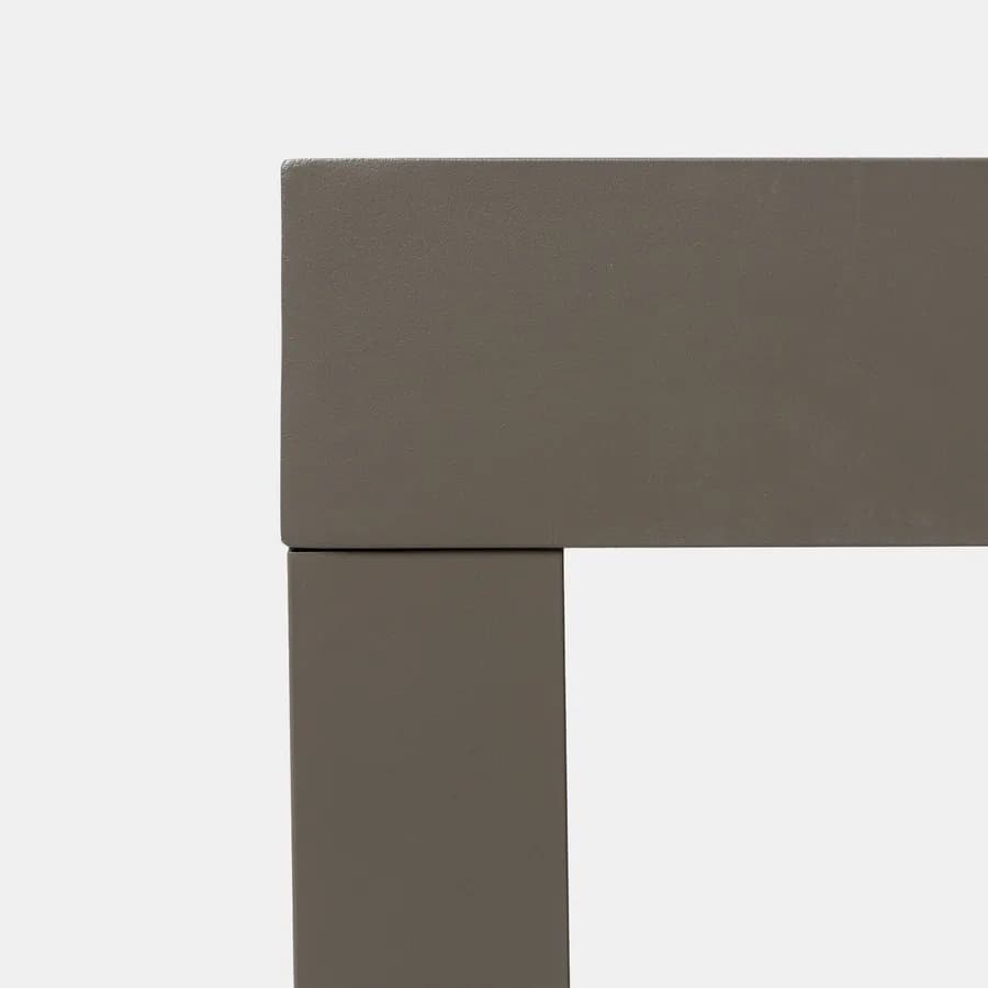 Tavolo da esterno allungabile 135/270x90 cm in alluminio tortora con top in vetro - Carioca