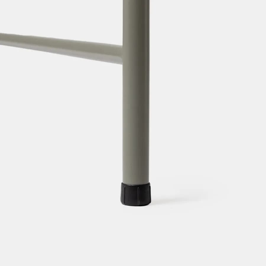 Tavolo da catering pieghevole 180x70 cm con gambe ad L in acciaio grigio opaco e top in resina bianco - Tasfa