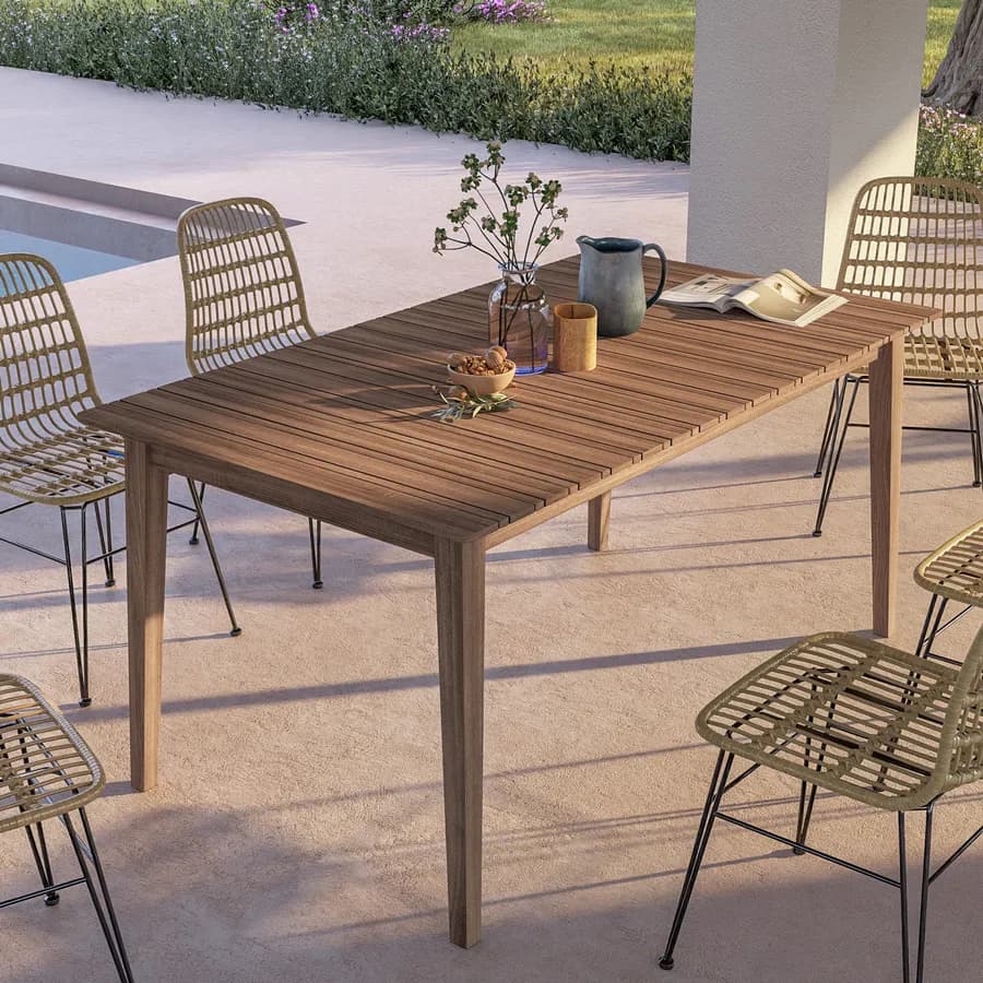 Tavolo da giardino 160x90 cm in legno di acacia - Cliff