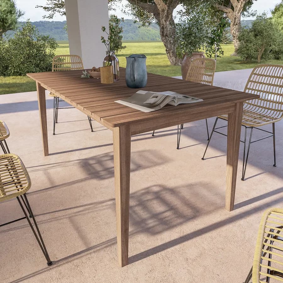 Tavolo da giardino 160x90 cm in legno di acacia - Cliff