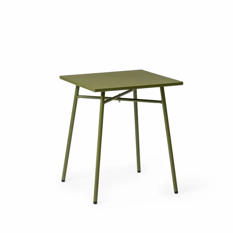 Tavolo da esterno 60x60 cm in acciaio verde oliva - Faber