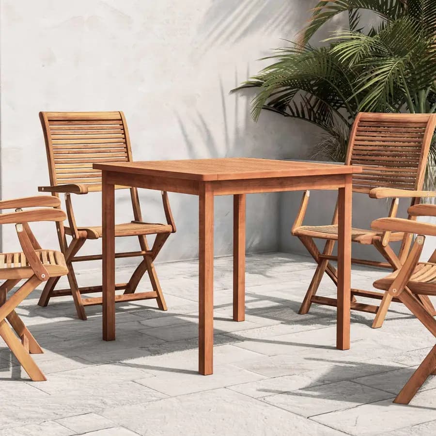 Tavolo da pranzo 80x80 cm in legno di acacia - Paja