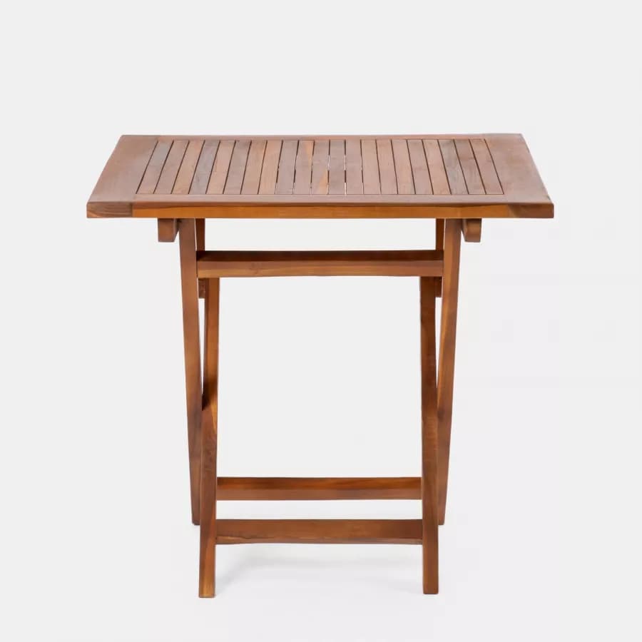 Tavolo da pranzo pieghevole 80x80 cm in legno teak - Louis