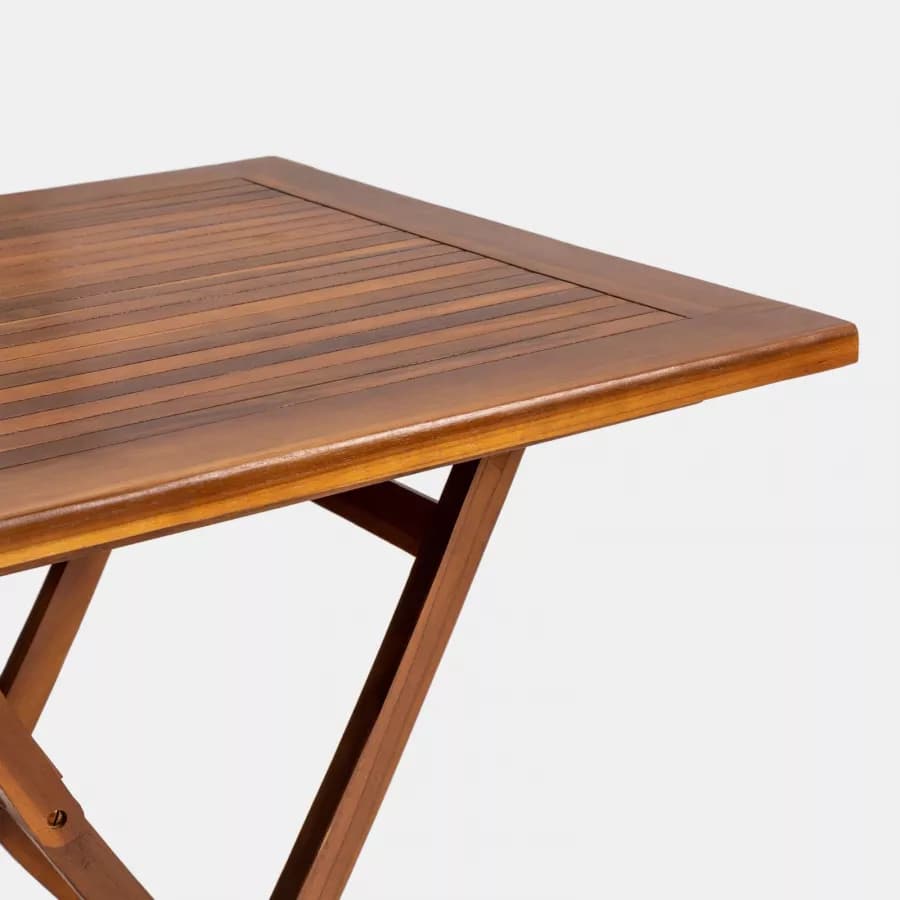 Tavolo da pranzo pieghevole 80x80 cm in legno teak - Louis