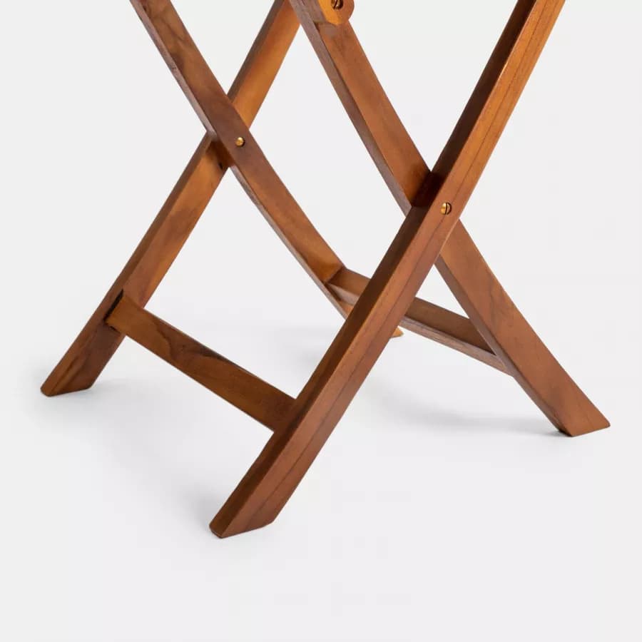 Tavolo da pranzo pieghevole 80x80 cm in legno teak - Louis
