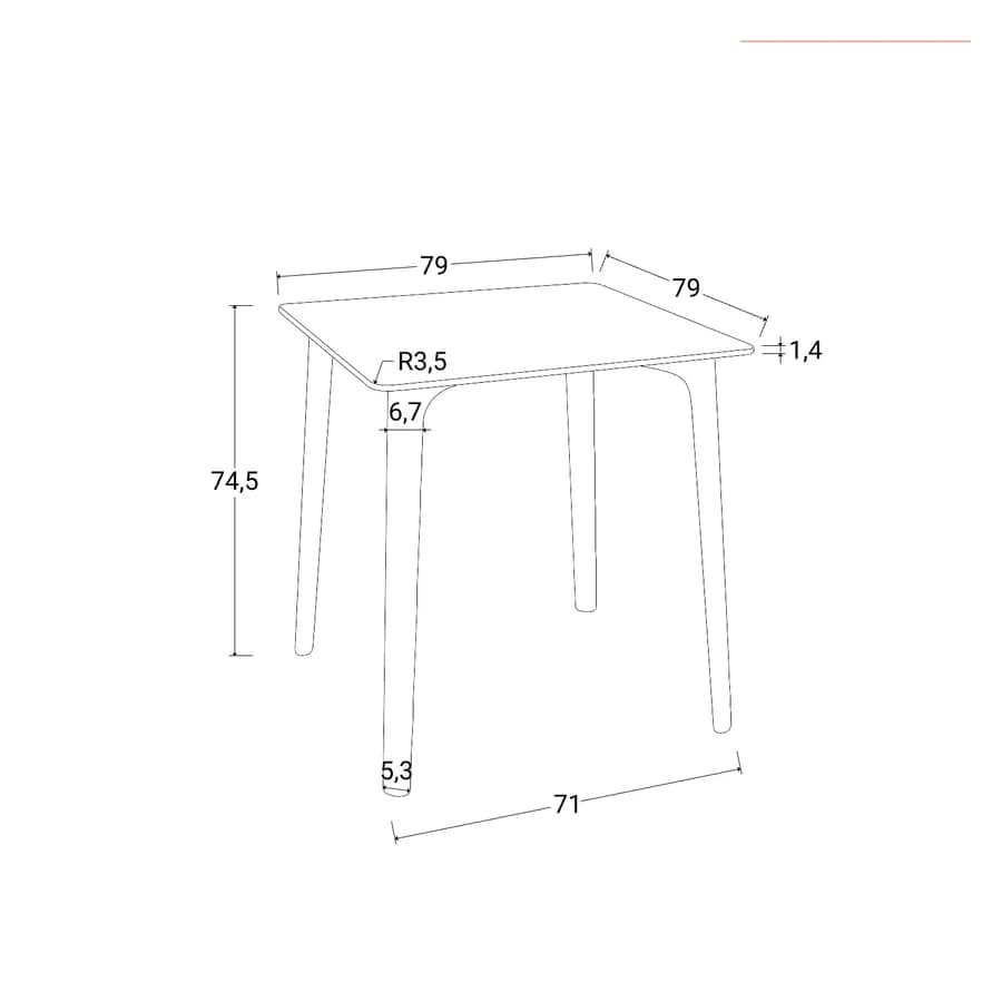 Tavolo da giardino 80x80 cm in polipropilene bianco - Qalis