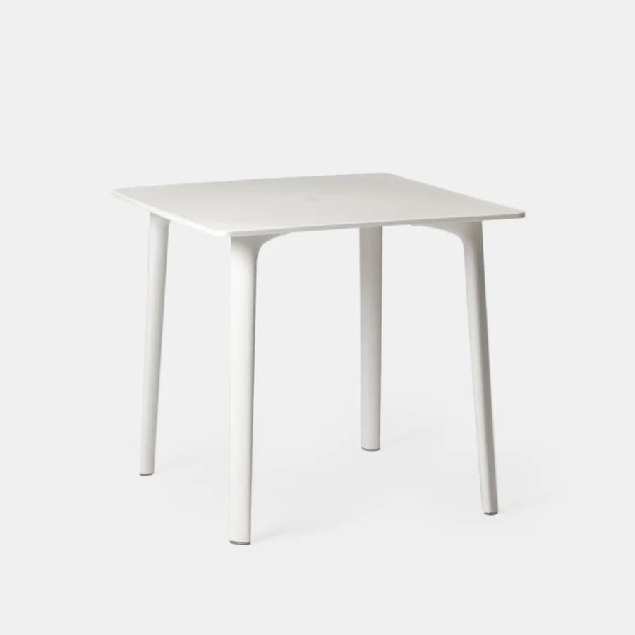 Tavolo da giardino 80x80 cm in polipropilene bianco - Qalis