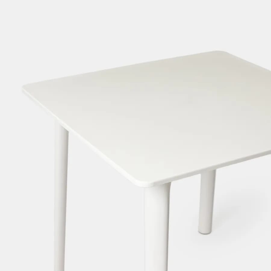 Tavolo da giardino 80x80 cm in polipropilene bianco - Qalis