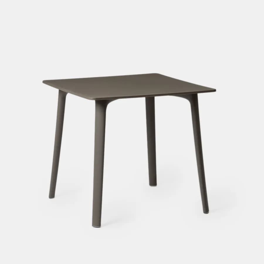Tavolo da giardino 80x80 cm in polipropilene cacao - Qalis
