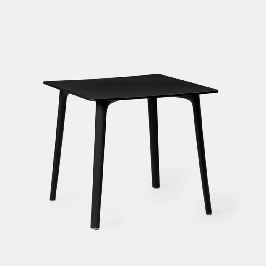 Tavolo da giardino 80x80 cm in polipropilene nero carbone - Qalis