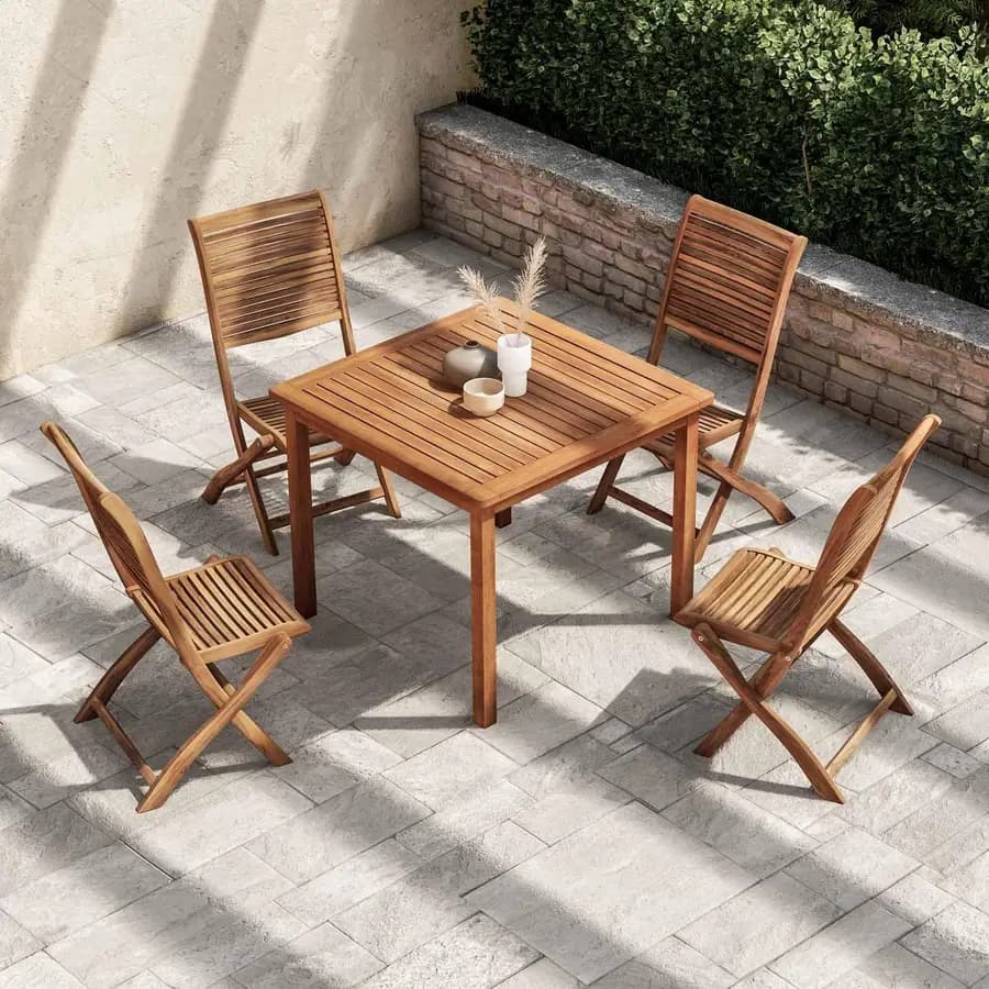 Tavolo da pranzo 90x90 cm in legno di acacia - Paja