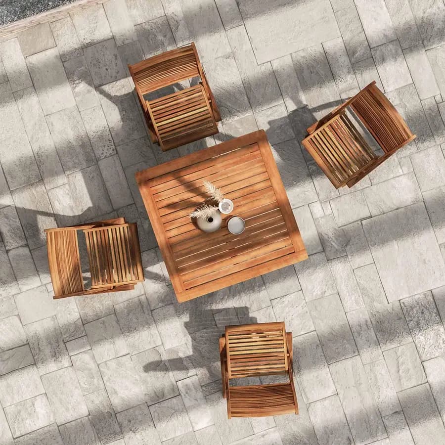 Tavolo da pranzo 90x90 cm in legno di acacia - Paja