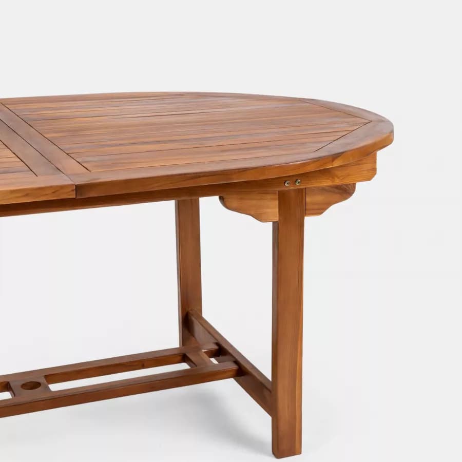 Tavolo da pranzo allungabile 180/240x120 cm in legno teak - Louis